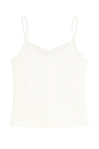 Débardeur côtelé pour femme de haute qualité, doux, à fines bretelles, avec volants, en tissu élastique respirant et à séchage rapide, personnalisable - Product Image 6