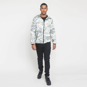 Wholesale Men's Camouflage Print Hooded Soft Shell <b>Jacket</b> Zip Front Water Resistant Regular Fit Outdoor Wear Polyester - Product Image 5