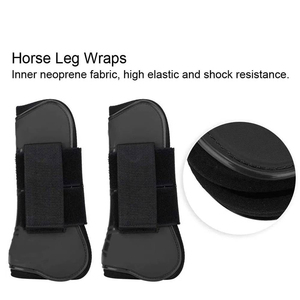 Featured Horse Tendon Boots Nylon Hard Shell Provide Support to Tendons Leg <b>Stability</b> Neoprene Lining Protect Horse Legs - Product Image 4