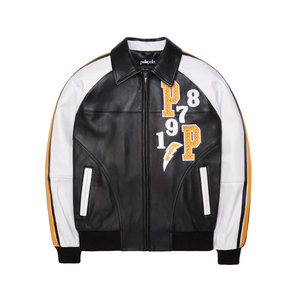 Chaqueta de Cuero para Hombre, Bordada, Ecológica, Resistente al Viento, OEM, Calidad Premium, Diseño Elegante, Duradera, Cómoda, Fabricación Personalizada - Product Image 1
