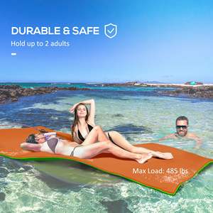 Tappetino per ninfea arancione 9X6 'galleggiante per lago piscina Ocean Beach Boating 2 adulti categoria di prodotti galleggianti e zattere - Product Image 4