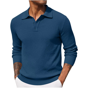 Camiseta Polo de Uso Diario, Manga Corta, Mezcla de Algodón, Corte Regular, Prenda Informal, Ropa Cómoda para el Estilo de Vida - Product Image 5