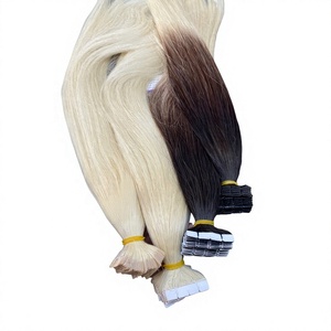 Vietnamese Remy Hair <b>Tape</b> in Hair 100g Bleaching Customize Colors - Product Image 1