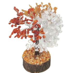 Vente en gros de cristal de haute qualité artisanat agate jaune arbre rouge 300 puces d'agate décoration cadeaux - Product Image 1