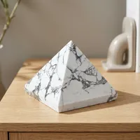 Pyramide en howlite naturelle, pierre de guérison, énergie Feng Shui, décoration de méditation, fabricant et fournisseur en gros d'Inde