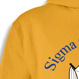 Sudadera con Capucha Amarillo Dorado con Logotipo Bordado y Letras Curvadas, Sudadera con Capucha de Manga Larga para Mujer con Cierre Frontal - Product Image 3