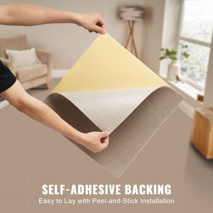 Piastrelle per Moquette Autoadesive 18FT X 18FT, Facili da Applicare, Piastrelle Adesive per Pavimenti per Uffici, Moquette Morbida Imbottita per Comfort e Stile - Product Image 4