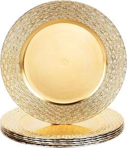 Plato de Presentación Color Oro Rosa Mate, Vajilla Decorativa de Lujo para Banquetes, Fiestas y Eventos - Product Image 6