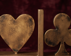 Sujetalibros con diseño de corazón y trébol, soporte decorativo de metal para libros, organizador de estantería elegante para el hogar, oficina, biblioteca, decoración de escritorio - Product Image 2