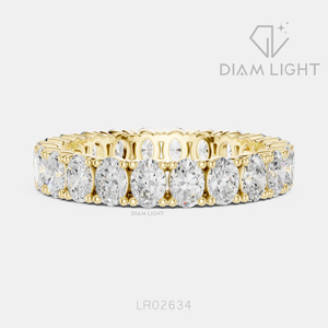 Bague de fiançailles en or blanc 14 carats avec diamant de laboratoire certifié IGI, taille ovale 1,93 carat, bijoux fins - Product Image 5