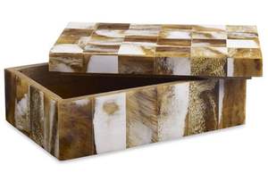 Boîte à bijoux pour femmes et filles, boîte en bois de haute qualité avec motifs en résine, en noir et couleur, exportée par ColorCraftera - Product Image 3