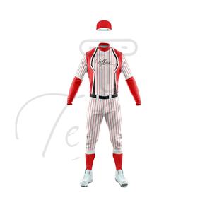 Ensemble d'uniformes de baseball personnalisés pour adultes, maillot à col en V boutonné, logo brodé, impression numérique, respirant, 100% polyester, équipe - Product Image 1
