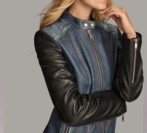 Women Stylish <b>Leather</b> Jacket PU Slim Fit Biker Style Zip Up <b>Short</b> Coat Fashion Wear Comfortable Outerwear - Product Image 6