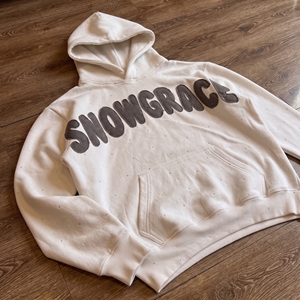 Sudadera con Capucha Extra Grande Snowgrace, Unisex, de Algodón y Felpa, con Estampado Puff, Informal, para Invierno - Product Image 6