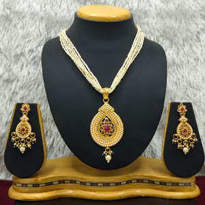 Conjunto de Collar de Perlas y Cuentas de Piedra Pota Heritage, Joyería Fina 10575577DP - Product Image 3