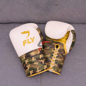 Gants de boxe de sparring professionnels neufs, sur mesure, en cuir de haute qualité, confortables, à lacets - Product Image 3
