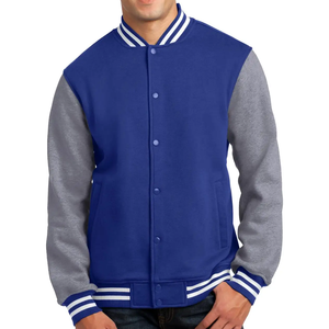 Vestes universitaires en laine sur mesure unisexes, vestes en cuir personnalisables avec manches de couleur au choix pour hommes - Product Image 2