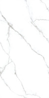 Carreaux de porcelaine effet marbre brillant Pencil Statuario 600x1200mm, veinure blanche premium, épaisseur 8mm, résistants à l'usure, pour sols et murs.