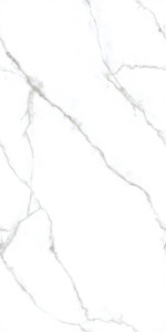 Azulejos de Porcelana Brillante con Efecto Mármol Statuario de 600x1200mm, Azulejos de Primera Calidad con Vetas Blancas para Pisos y Paredes de Salas de Estar - Product Image 3