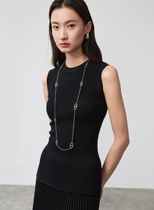 Camiseta sin Mangas Básica Ajustada de Algodón Tejido a Mano Transpirable, Estilo Chaleco Liso, Cuello Redondo, Casual, Primavera Verano, Precio de Fábrica - Product Image 2