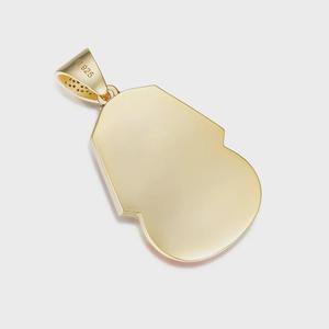 Colgante de Cabeza de Faraón con Diamantes Moissanite, Detalles de Esmalte Colorido, Diseño Iced Out Inspirado en la Realeza Egipcia y el Hip Hop - Product Image 5