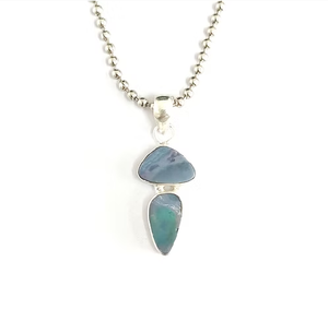 Custom Design <b>Pendant</b> With <b>Opal</b> Stone Elegant Minimalist Jewelry - Occasion Gift for Everyone - Product Image 3