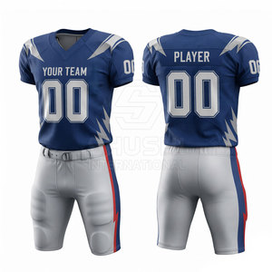 Uniforme de Fútbol Americano Personalizado para Hombres Adultos - Transpirable, de Alta Calidad, con Logotipo de Color Personalizado, 100% Poliéster, Talla Personalizada - Product Image 2