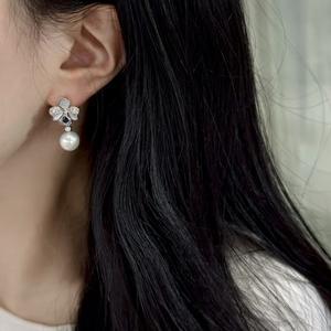 Pendientes Largos de Lujo para Mujer Youlan, Alta Calidad, Zafiro Claro Templado, Microincrustaciones de Perlas, a la Moda, Venta al por Mayor - Product Image 4