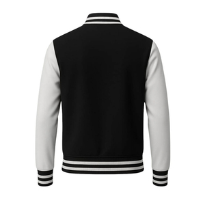 Blouson universitaire personnalisé avec logo sur le devant, col montant, unisexe, hiver, vente en gros OEM, respirant et coupe-vent, style Letterman - Product Image 3