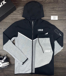 Survêtements slim pour hommes 2024 avec logo personnalisé, en molleton technique, pour le jogging, en molleton technique, pour l'hiver - Product Image 1