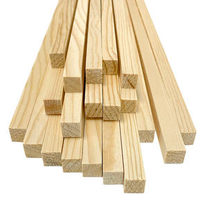 Chevilles carrées en bois massif de qualité supérieure 1x1x36 po, couleur naturelle, coupe lisse, personnalisables pour la décoration intérieure, les loisirs créatifs, livraison rapide EFS - Product Image 2