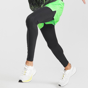 Leggings de compression pour hommes, en spandex respirant, couleur unie, grande taille, longueur intégrale, taille élastique, logo personnalisé - Product Image 3