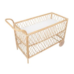 Lit bébé portable en rotin, mobilier pour tout-petits, chambre d'enfant, prix de gros, vente directe usine, haute qualité, promotion, chambre de bébé pas chère - Product Image 1