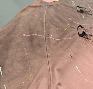 Manufacturer Custom Oversized Sun Faded <b>Spray</b> Dirty T-shirt for Men Hand-drawn Design Embroidery T-shirt - Product Image 3