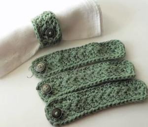 Anillo para servilletas de ganchillo hecho a mano, de refractex, hecho en la India, calidad, bajo precio - Product Image 1