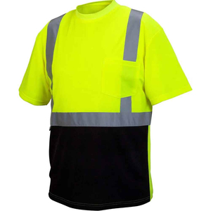 Customise <b>Security</b> Working T-Shirts Safety Short Sleeve T-Shirts Reflective Hi Vis Reflective <b>Tape</b> Working Wear T-Shirts - Product Image 6