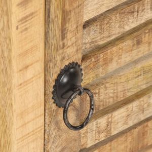 Comodino in Legno di Mango Grezzo di Media Consistenza, Arredamento per Camera da Letto - Product Image 6