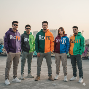 Sweats à capuche délavés à l'acide, effet usé, avec logo sérigraphié, coupe oversize, en molleton épais 500 GSM, personnalisables avec strass - Product Image 4