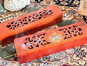 <b>Incense</b> <b>Holder</b> Wood Hand Carved <b>Incense</b> Burner <b>Holder</b> mango wood Stand Brass Aromatherapy Wooden <b>Incense</b> Box <b>holder</b> - Product Image 1