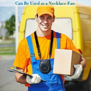 Ventilateur de taille portable et mains-libres à 3 vitesses avec batterie 5000 mAh, rechargeable par USB, léger, avec clip et fonction collier - Product Image 4