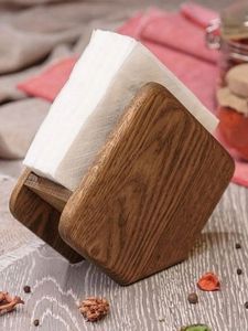 Decorative Wooden <b>Tissue</b> <b>Holder</b> Unique Napkin Case For Living Room Office <b>Kitchen</b> Bathroom Table Organizer - Product Image 2