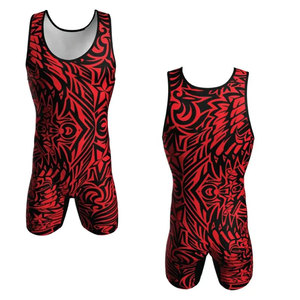 100% Polyester Stretch Wrestling Singlets <b>One</b> Piece <b>Tops</b> Customize Wrestling Singlet Unisex Quick Dry Breathable Uniform - Product Image 3