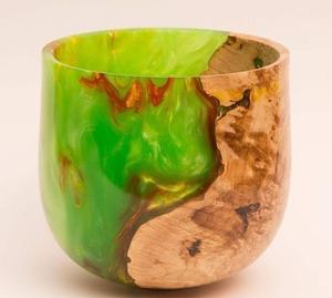 Elegante Tazón de Resina Epoxi Hecho a Mano, Libre de BPA, con Patrones de Madera Natural, Acabado Brillante y Duradero, Suministro Mundial - Product Image 4