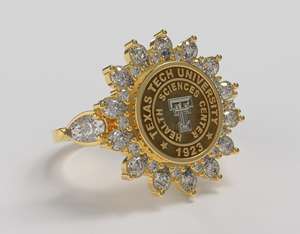 Anillo Escolar BOJ 081, Anillo Universitario y de Colegio, Anillo de Graduación para Mujer, Anillo Personalizado con Año de Graduación, Anillo en Oferta a Bajo Precio - Product Image 3