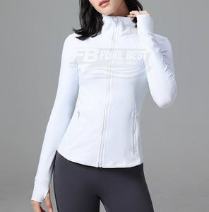 Ensemble de veste de yoga pour femmes en 2 pièces, imprimé, respirant, en spandex/nylon, fermeture à cordon, vêtements de sport pour la salle de sport, la remise en forme et les entraînements - Product Image 2
