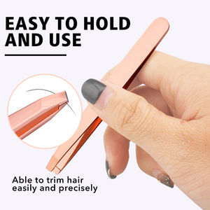 MAHFOOZ INSTRUMENTS Pince à épiler professionnelle en métal à pointe inclinée pour l'épilation, mini-pince à épiler pour sourcils, pince à épiler pour greffe de cils, outils de maquillage - Product Image 3