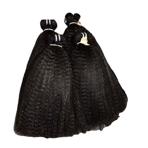 Extensiones de cabello Remy sin procesar 100% de la mejor calidad, paquetes rectos rizados a precio mayorista - Product Image 1