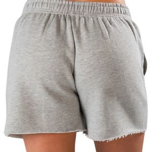 Shorts Deportivos de Algodón Gris Jaspeado para Mujer, Cintura Elástica, Cómodos para Entrenamiento, Fitness, Ejercicio y Descanso - Product Image 4