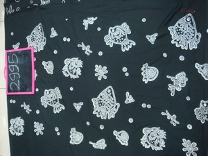 Paréo de plage en polyester imprimé poissons noir et blanc, respirant, sans manches, maxi, séchage rapide, taille XL - Product Image 3