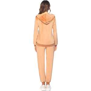 Conjunto de Pantalones de Campana Estilo Retro, Look Vintage, Atuendo Deportivo de Invierno, Traje de Terciopelo Sofisticado para Mujer - Product Image 2